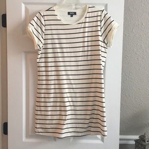 Black and white stripe Tshirt Dress
